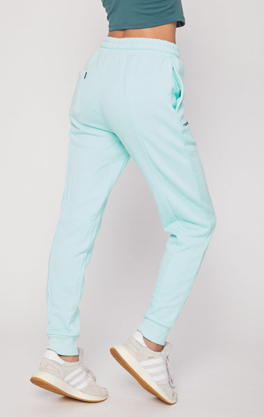 Pintuck French Terry Jogger in Smooth Mint