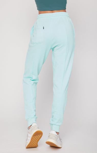 Pintuck French Terry Jogger in Smooth Mint