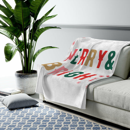 Merry & Bright Plush Throw Blanket