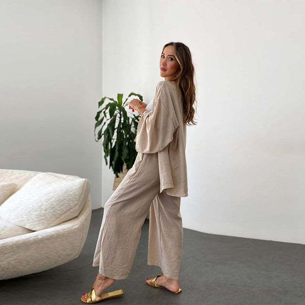 Cotton Linen Sleepwear Set