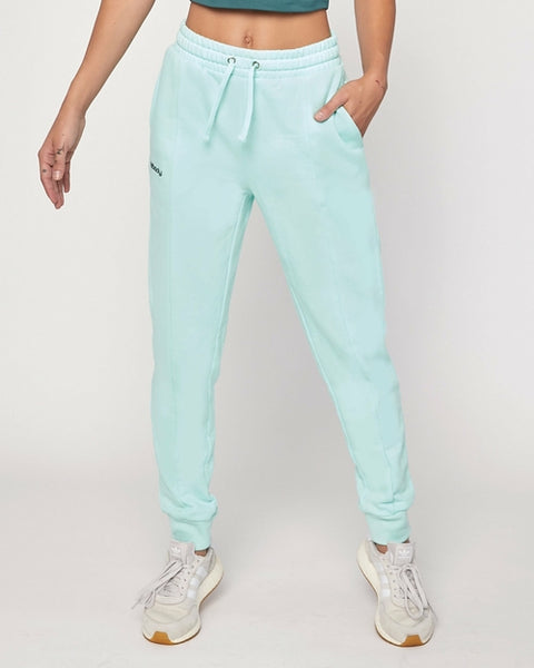 Pintuck French Terry Jogger in Smooth Mint