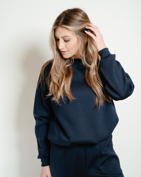 Crew Neck Sweatshirt Navy