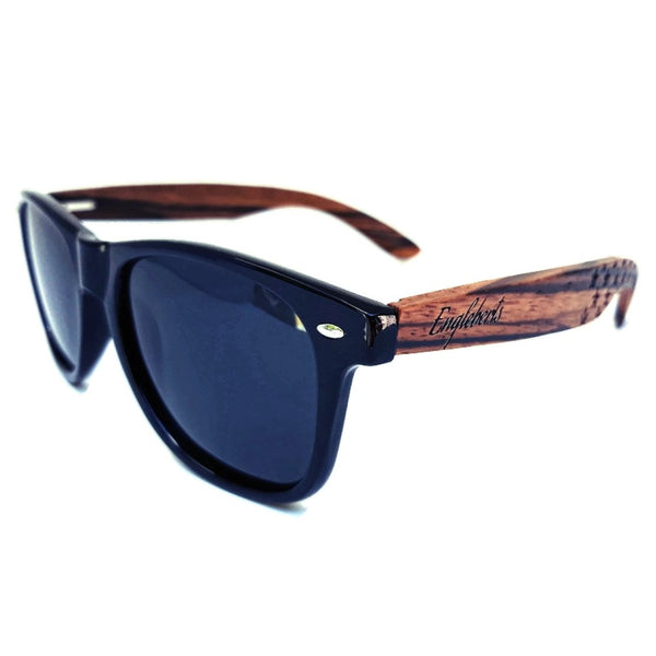 Zebrawood Stars and Stripes Sunglasses with Bamboo Case, Polarized