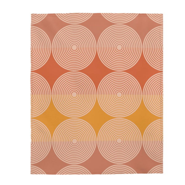 Abstract Circles Plush Throw Blanket