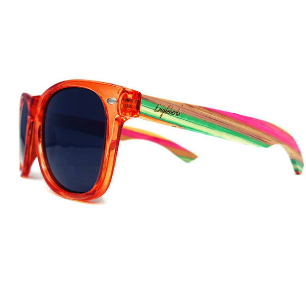 Juicy Fruit Muti-Colored Bamboo Sunglasses Polarized with Bamboo Case