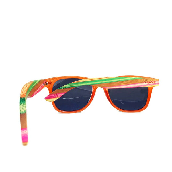 Juicy Fruit Muti-Colored Bamboo Sunglasses Polarized with Bamboo Case