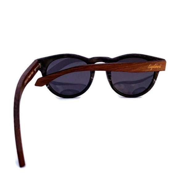 Granite Colored Frame, Bamboo Sunglasses with Bamboo Case, Polarized