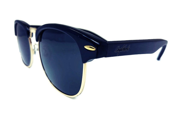 Midnight Black Bamboo Club Sunglasses with Bamboo Case