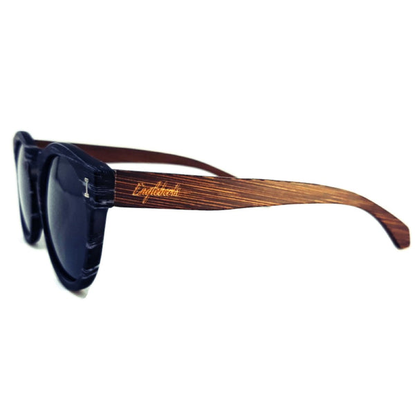 Granite Colored Frame, Bamboo Sunglasses with Bamboo Case, Polarized