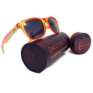 Juicy Fruit Muti-Colored Bamboo Sunglasses Polarized with Bamboo Case