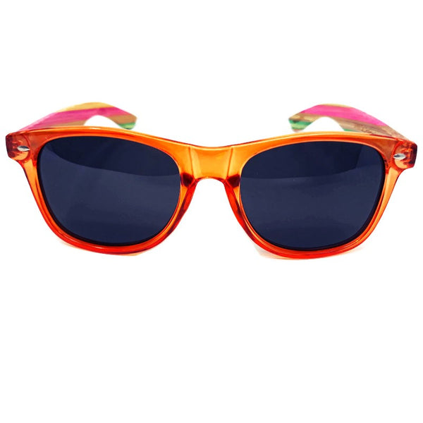 Juicy Fruit Muti-Colored Bamboo Sunglasses Polarized with Bamboo Case