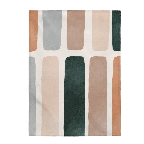 Abstract Bars Plush Throw Blanket