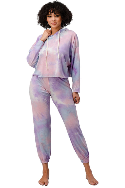 Tie Dye Hooded Sweatshirt Jogger Set