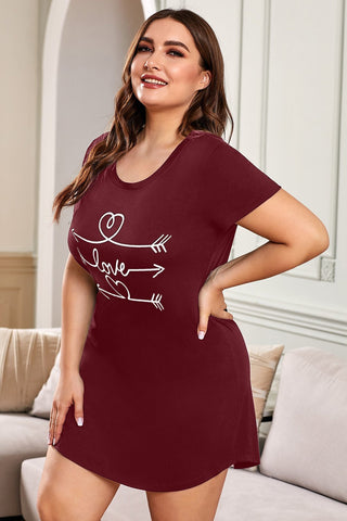 Plus Size Graphic Print Sleepwear