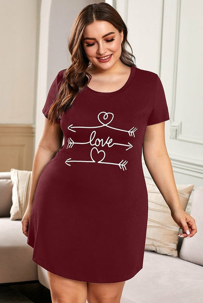 Plus Size Graphic Print Sleepwear