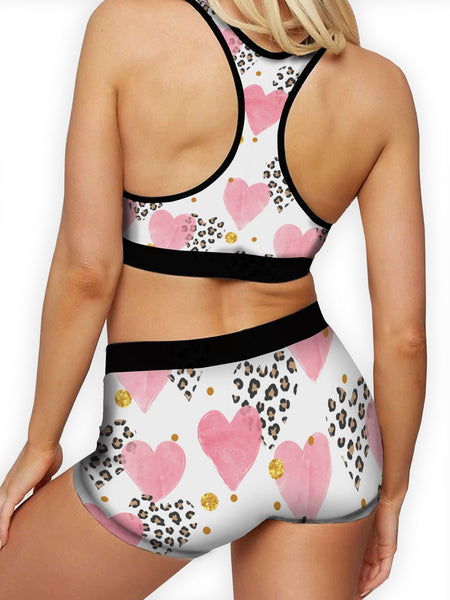 Mixed Leopard Hearts Boyshort