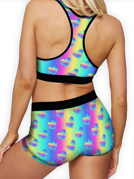 Rainbow Hearts Boyshort