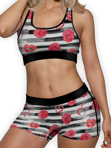 Rose Stripes Boyshort