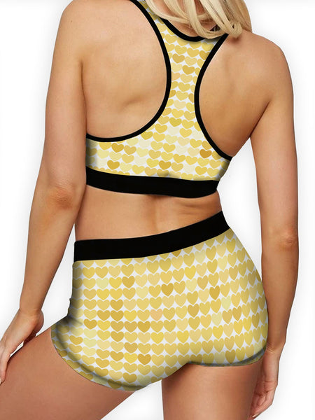 Yellow Hearts Boyshort