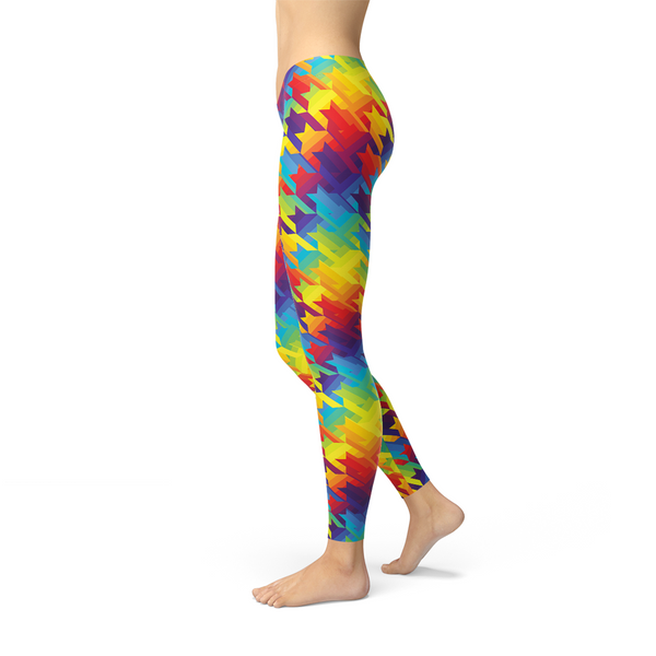 Rainbow Houndstooth Leggings