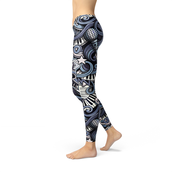 Music Blue Leggings