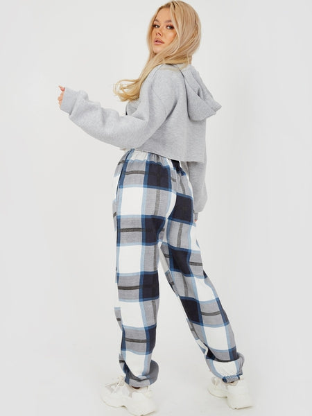 Checked Fleece Joggers (Size: XS-1XL)