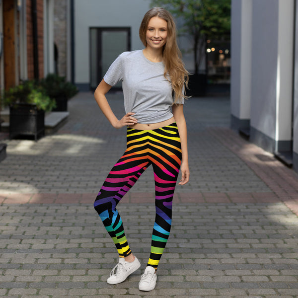 Rainbow Zebra Leggings