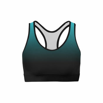 Blue Black Ombre Sports Bra