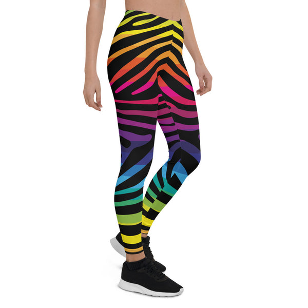 Rainbow Zebra Leggings