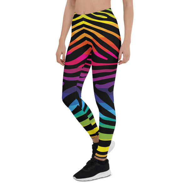 Rainbow Zebra Leggings