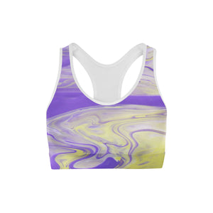 Purple Liquid Sports Bra