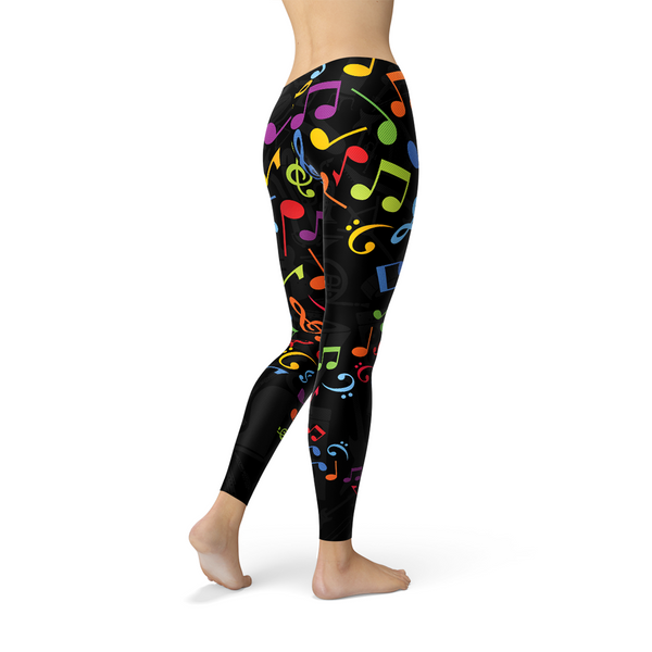 Colorful Music Notes Leggings