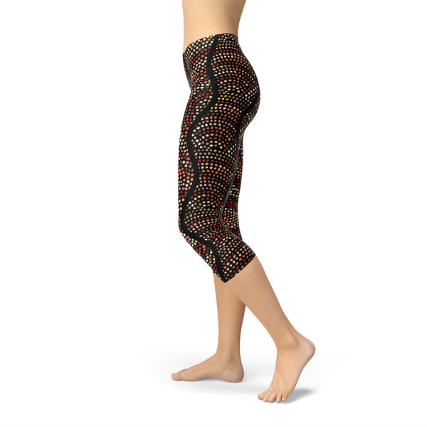 Aboriginal Artwork Capri Leggings