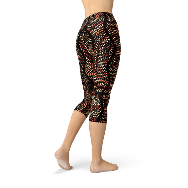 Aboriginal Artwork Capri Leggings