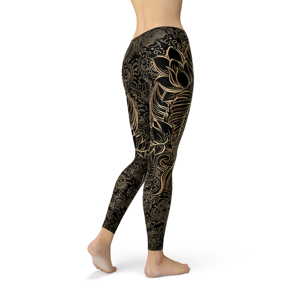 Koi Fish Black Leggings