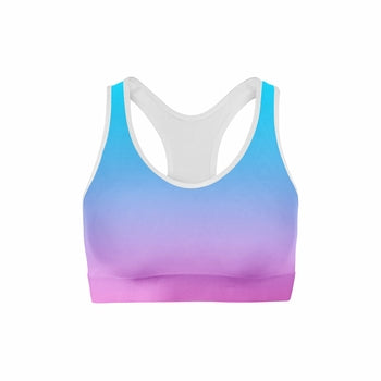 Blue Pink Ombre Sports Bra