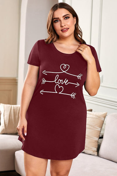 Plus Size Graphic Print Sleepwear