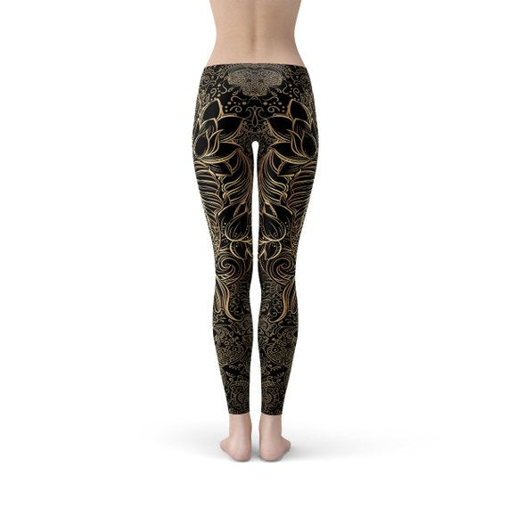 Koi Fish Black Leggings