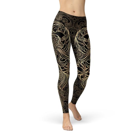 Koi Fish Black Leggings