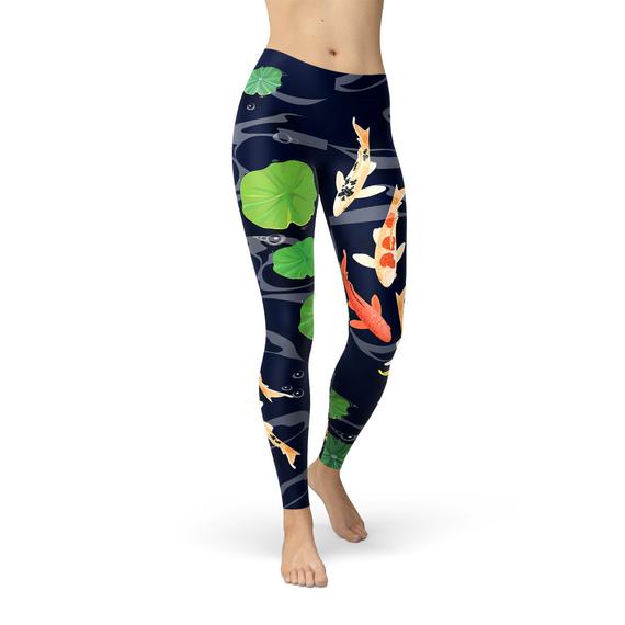 Koi Fish in Pond Leggings