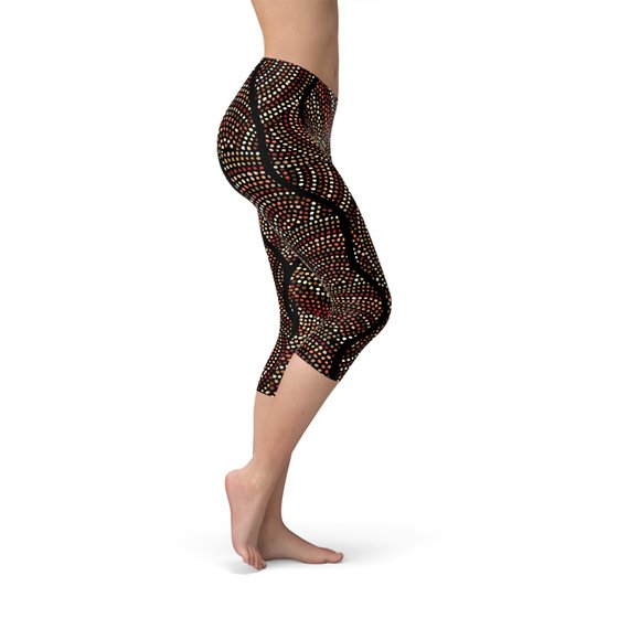 Aboriginal Artwork Capri Leggings