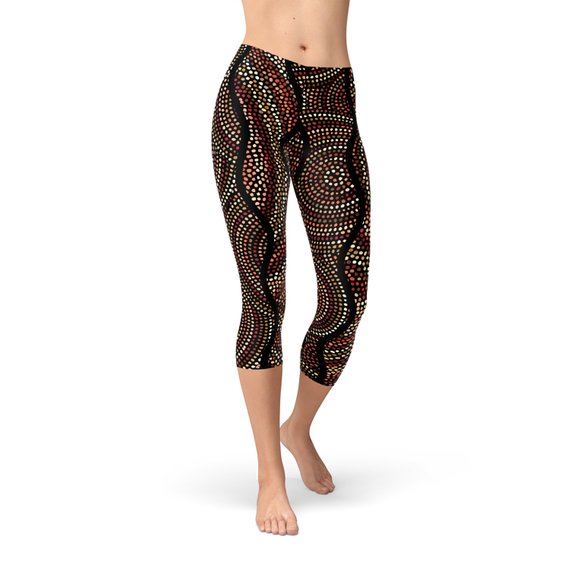 Aboriginal Artwork Capri Leggings