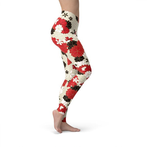 Japanese Cherry Blossom Leggings