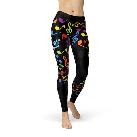 Colorful Music Notes Leggings