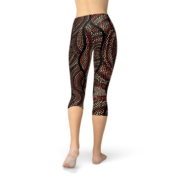 Aboriginal Artwork Capri Leggings