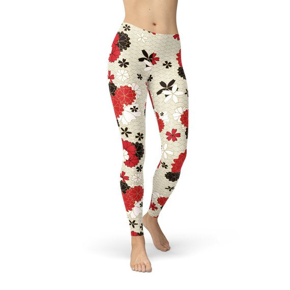 Japanese Cherry Blossom Leggings