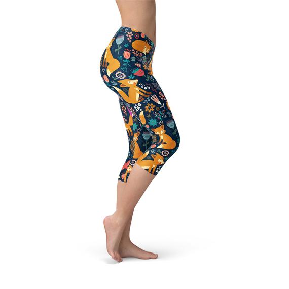 Fox in the Meadows Capri Leggings