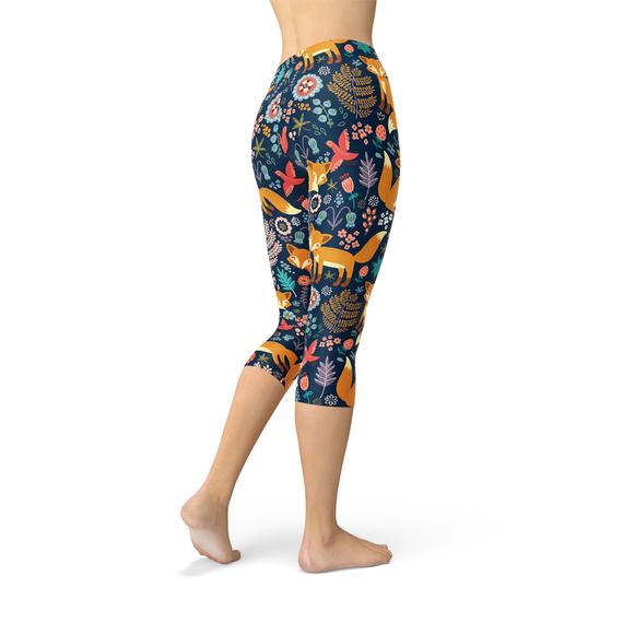 Fox in the Meadows Capri Leggings