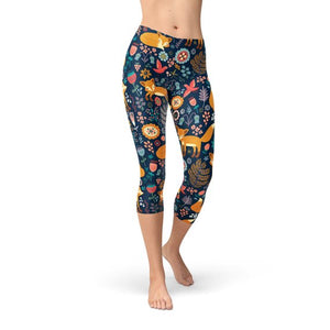 Fox in the Meadows Capri Leggings