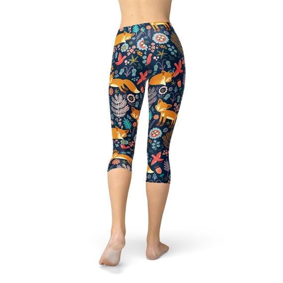 Fox in the Meadows Capri Leggings